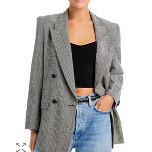 Generation Love Black and Gray Plaid Blazer